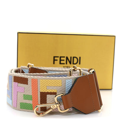 Fendi Canvas Calfskin FF 1974 Adjustable Strap You Multicolor Cuoio 4 of 4