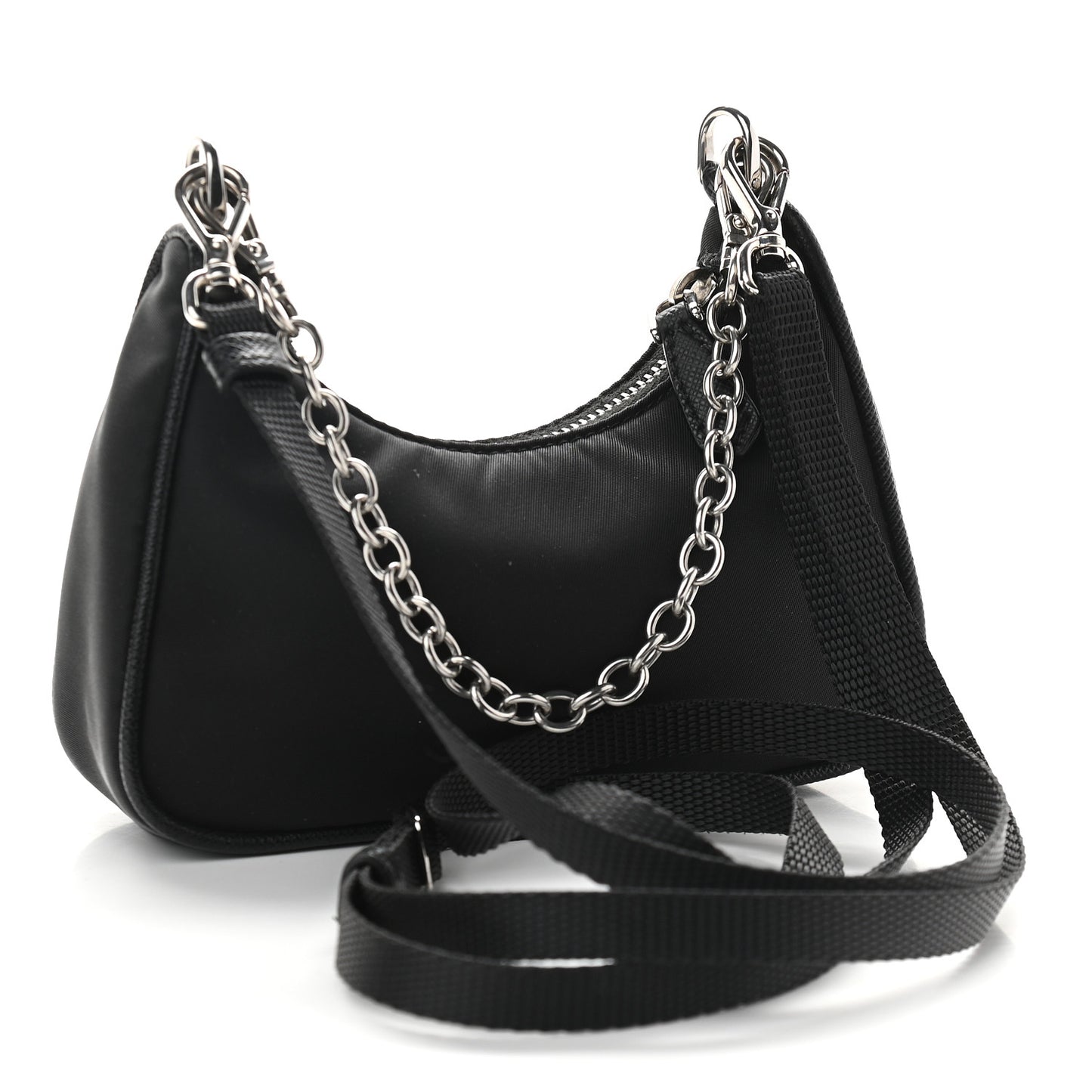 Tessuto Nylon Mini Re-Edition 2000 Shoulder Bag Black