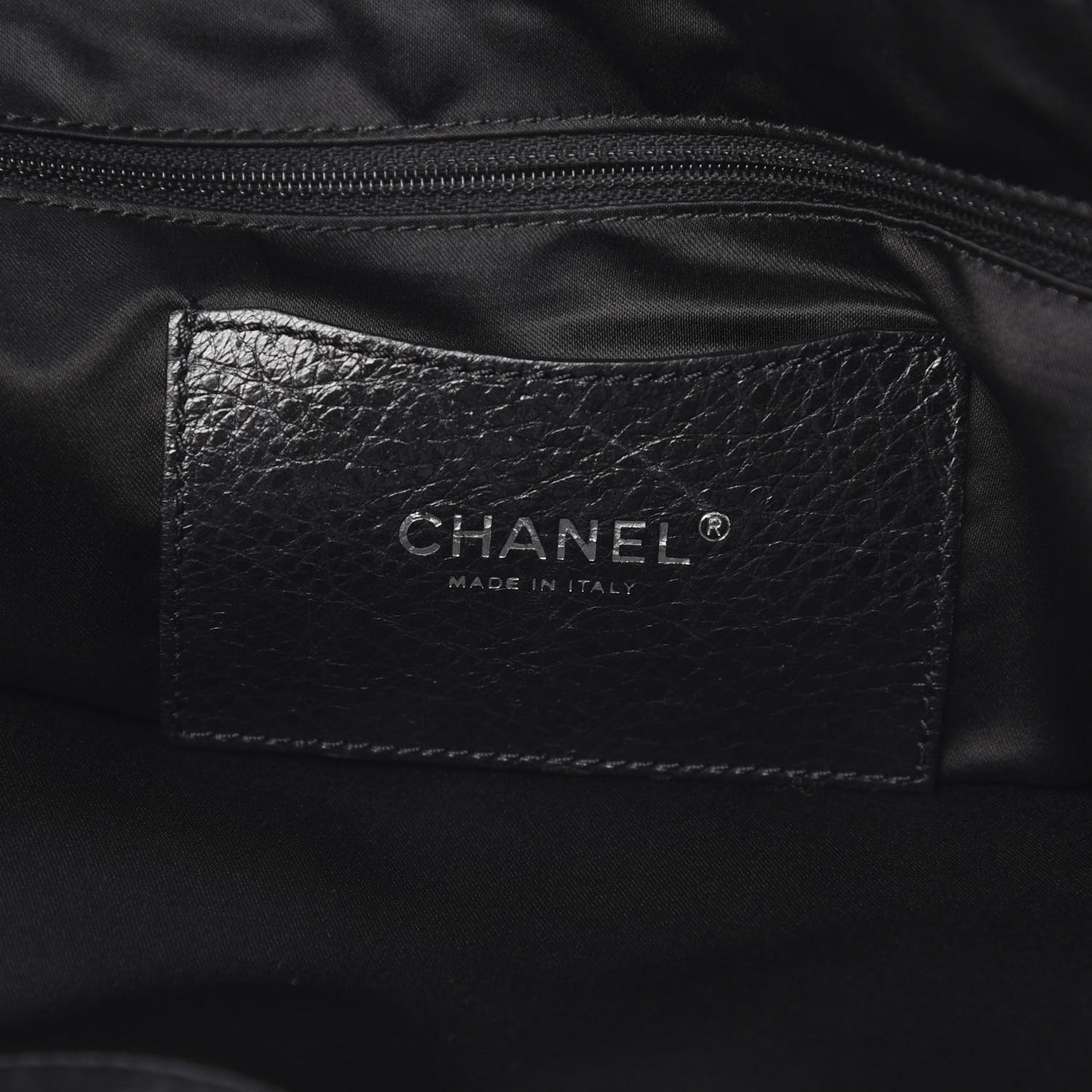 Glazed Calfskin Large On The Road Tote Black