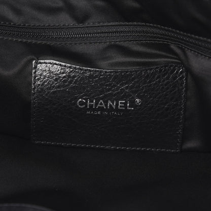 Chanel Glazed Calfskin Large On The Road Tote Black 5 of 17