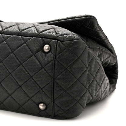 Chanel Calfskin Quilted XXL Travel Flap Bag Black 10 of 12