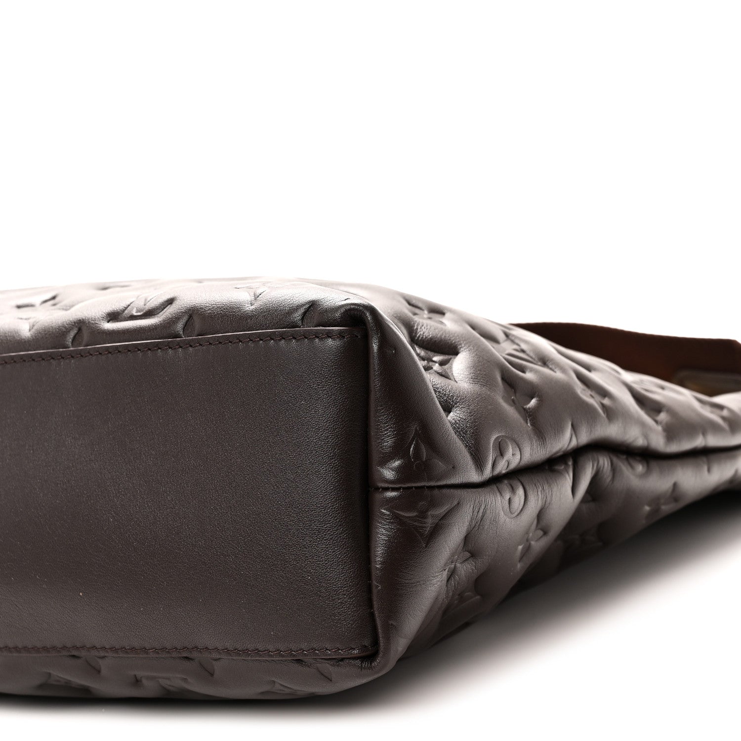 Louis Vuitton Calfskin Embossed Monogram Coussin Hobo MM Chocolate 10 of 10