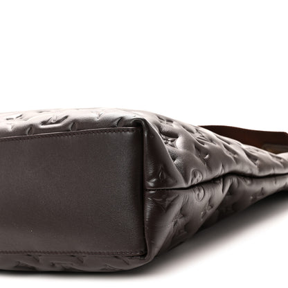 Louis Vuitton Calfskin Embossed Monogram Coussin Hobo MM Chocolate 10 of 10