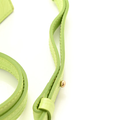 Jacquemus Calfskin Crocodile Embossed Le Chiquito Moyen Light Green 12 of 17