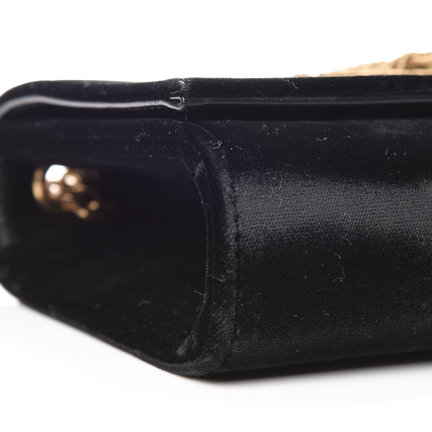 Saint Laurent Velvet Small Monogram Kate Tassel Shoulder Bag Black 10 of 11
