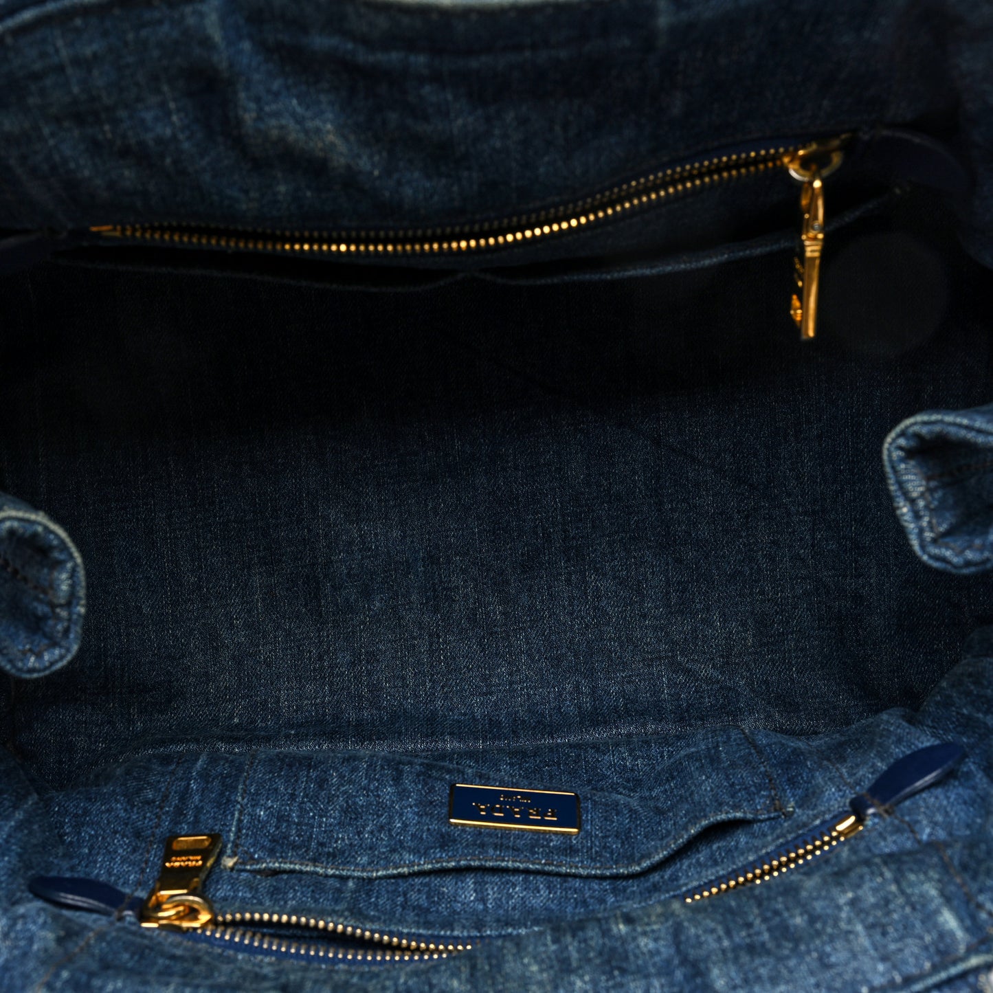 Denim Canapa Logo Tote Avio