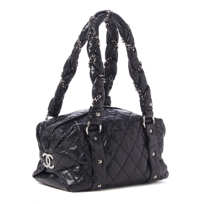 Chanel Distressed Lambskin Small Lady Braid Tote Black 3 of 9