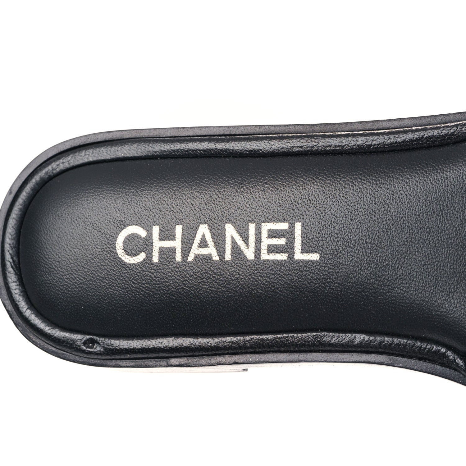 Chanel Shiny Goatskin Quilted CC Mules Sandals 39 Black 7 of 9