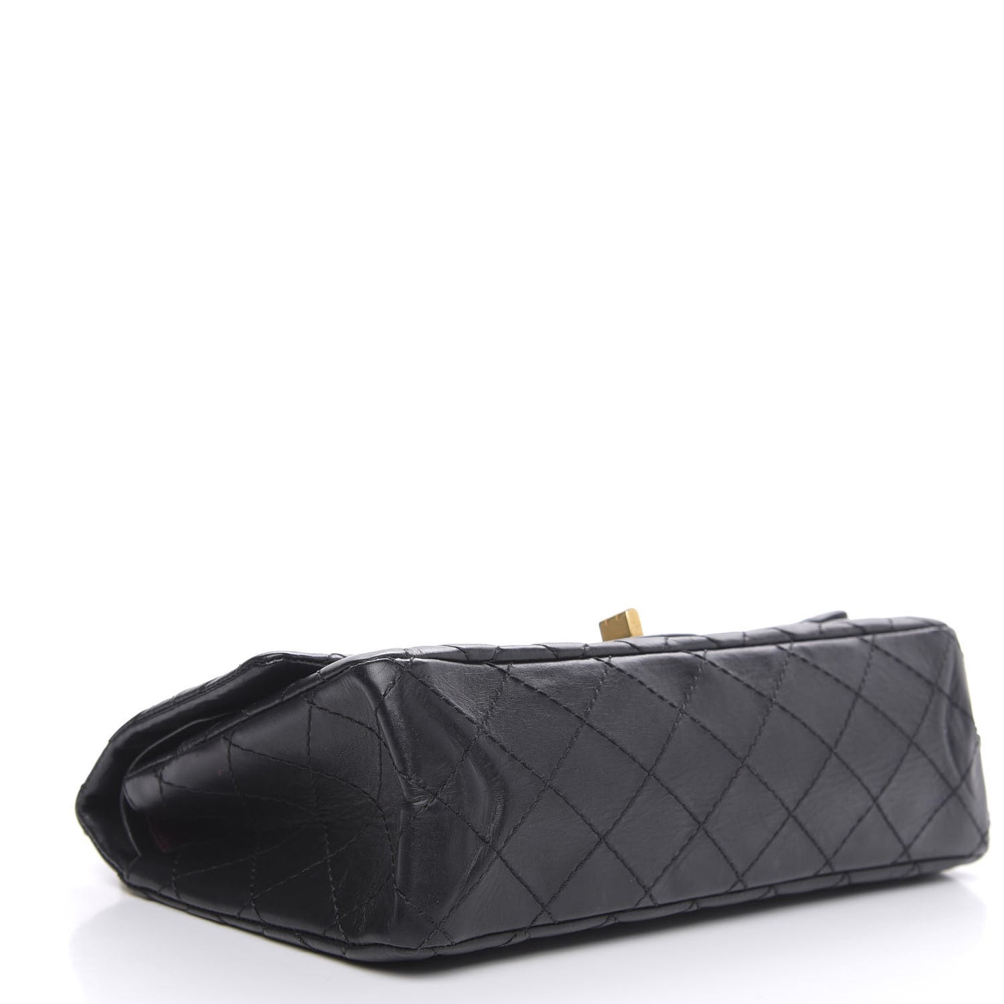 Aged Calfskin Quilted 2.55 Reissue 225 Flap Black