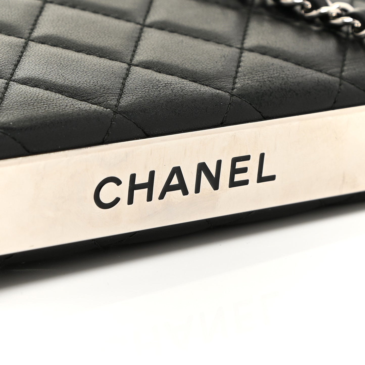 Lambskin Quilted Trendy CC Wallet On Chain WOC Black