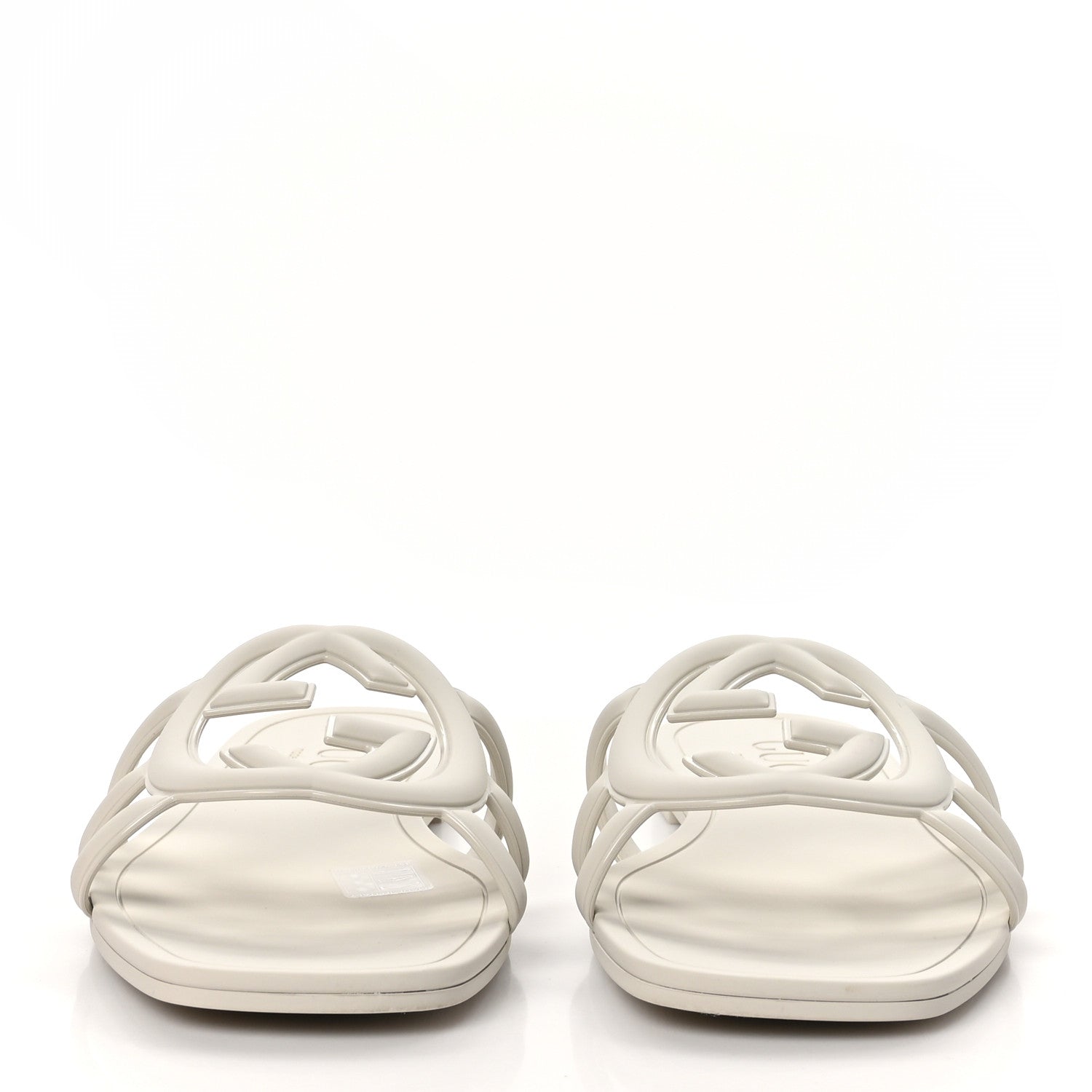Gucci Rubber Interlocking G Womens Slide Sandals 40 Mystic White 2 of 9