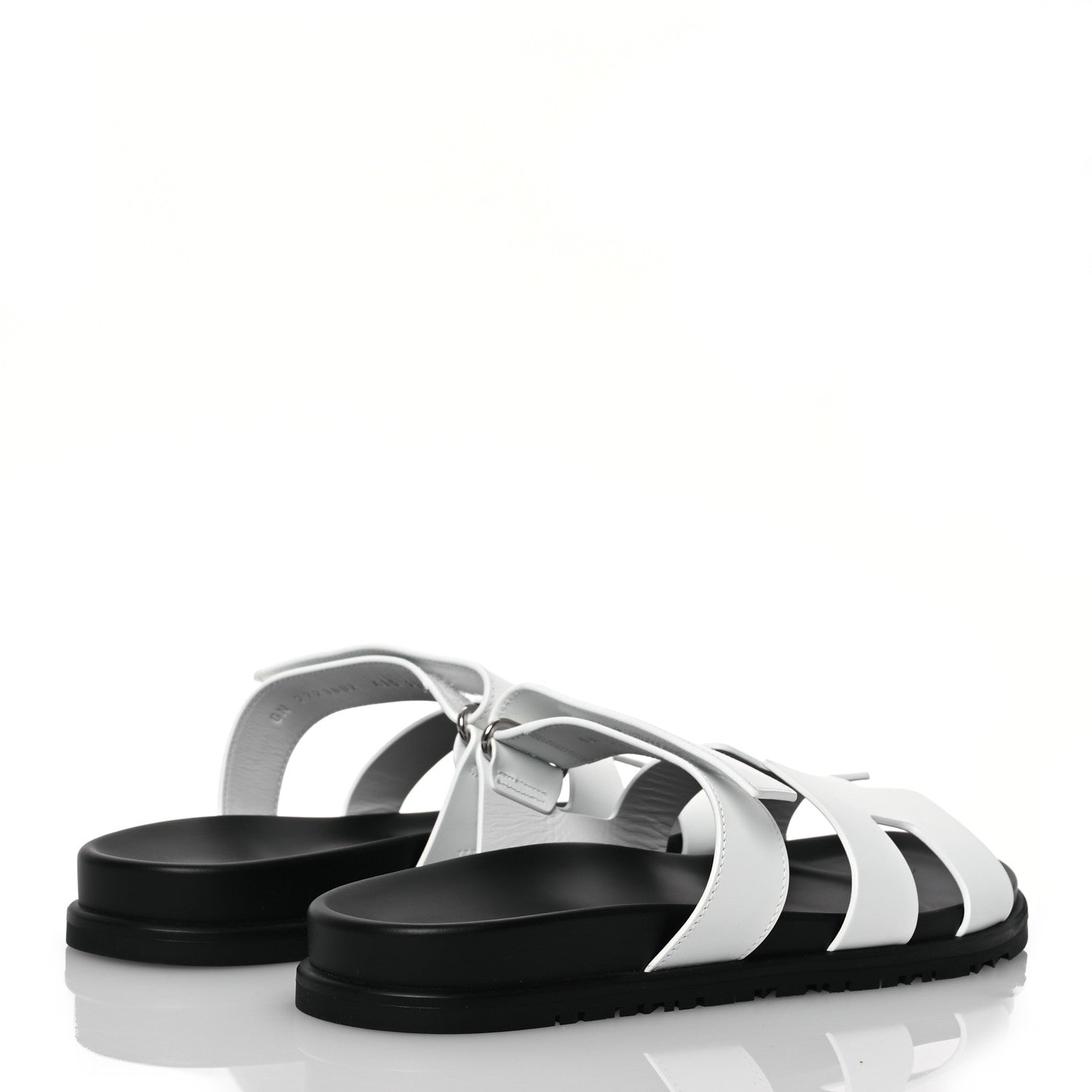 Hermes Calfskin Womens Chypre Sandals 41.5 White 4 of 10