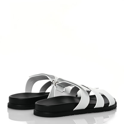 Hermes Calfskin Womens Chypre Sandals 41.5 White 4 of 10