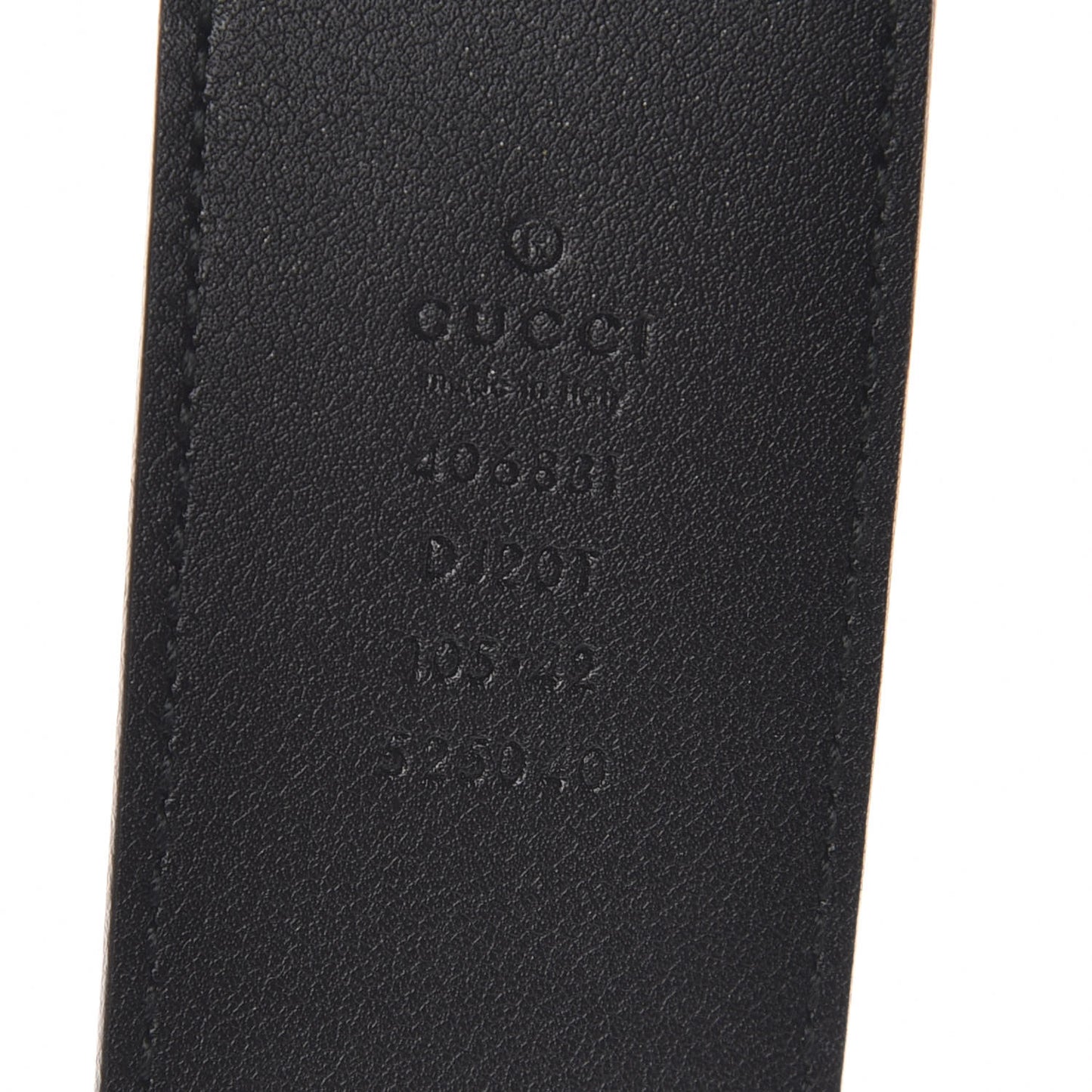 Textured Calfskin Double G 40mm Belt 105 42 Black
