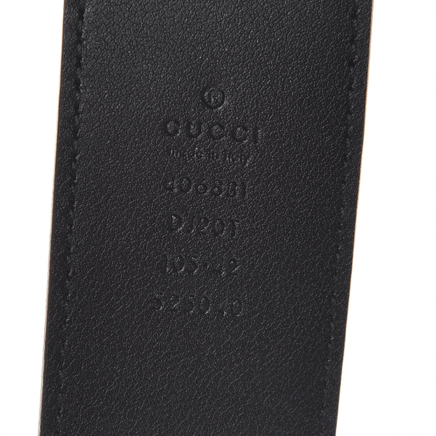 Gucci Textured Calfskin Double G 40mm Belt 105 42 Black 6 of 7