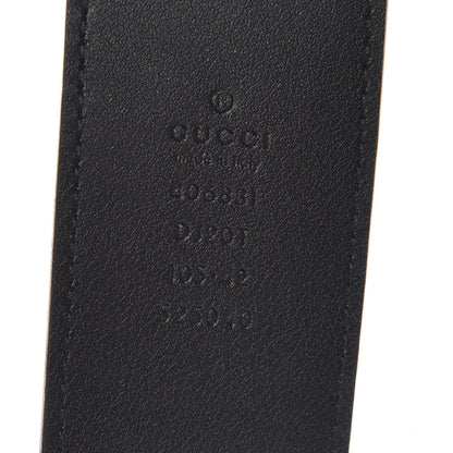 Gucci Textured Calfskin Double G 40mm Belt 105 42 Black 6 of 7