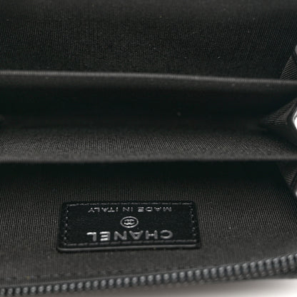Chanel Caviar Quilted Boy Zip Around Coin Purse Wallet Black 4 of 6