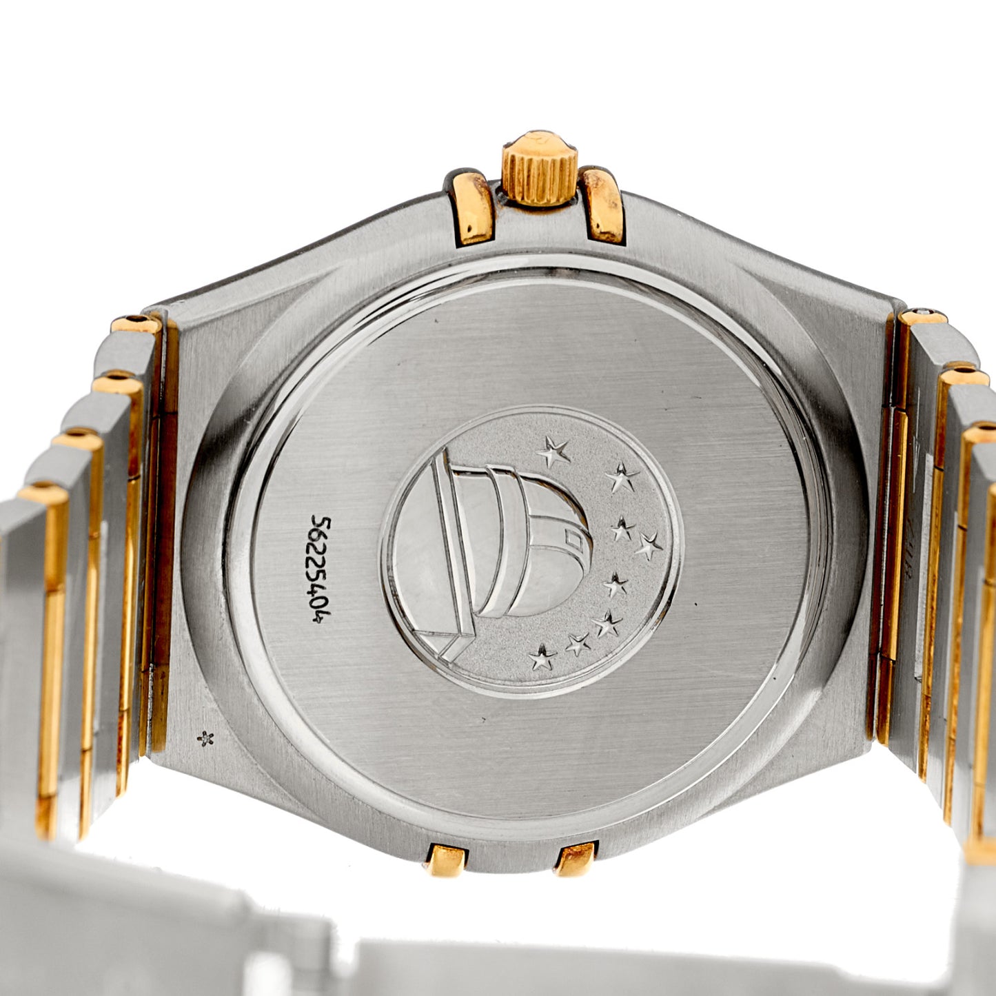 Stainless Steel 18K Yellow Gold 33mm Constellation Quartz Watch White 1212.30