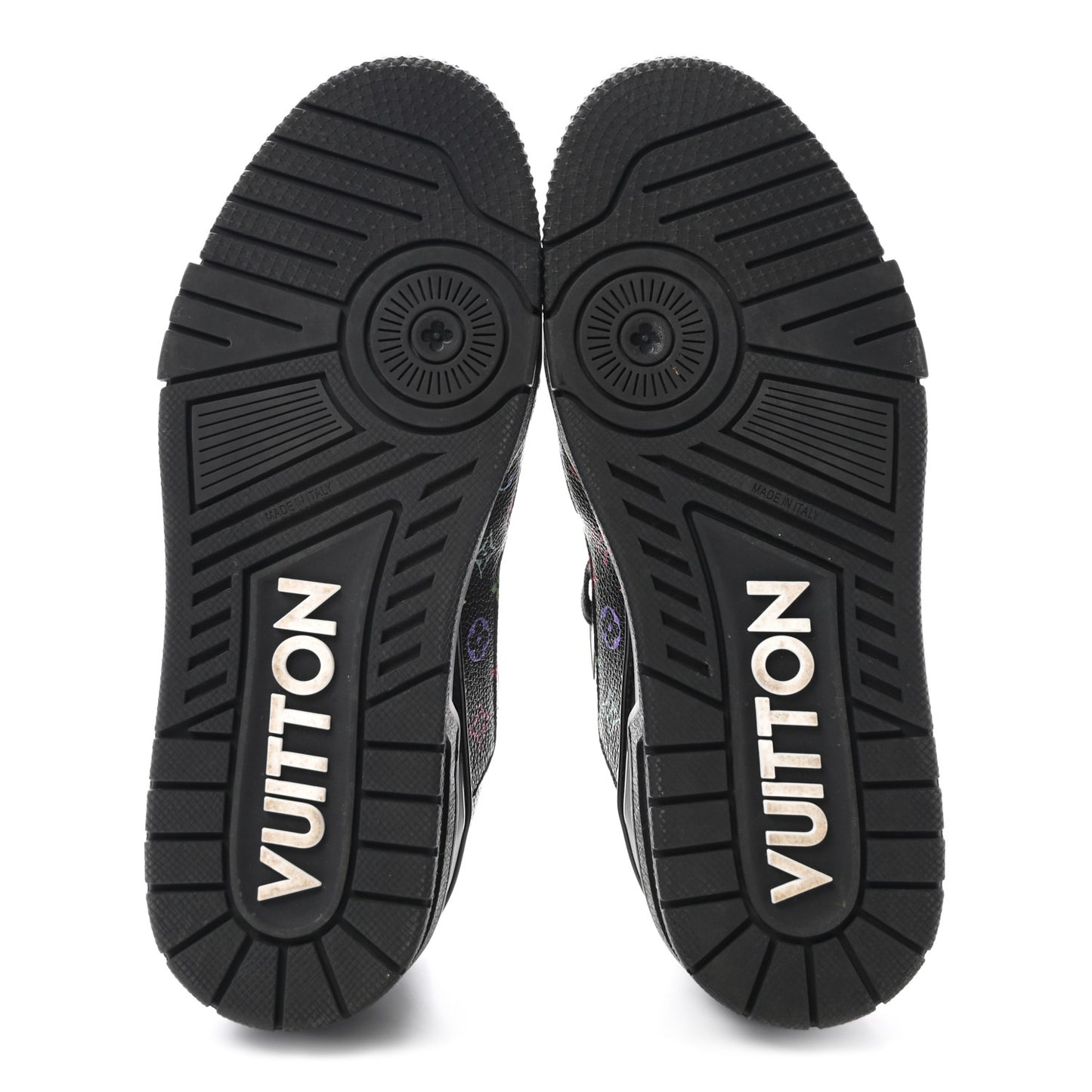 LV X TM Calfskin Monogram Multicolor Womens LV Trainer Sneakers 37.5 Black