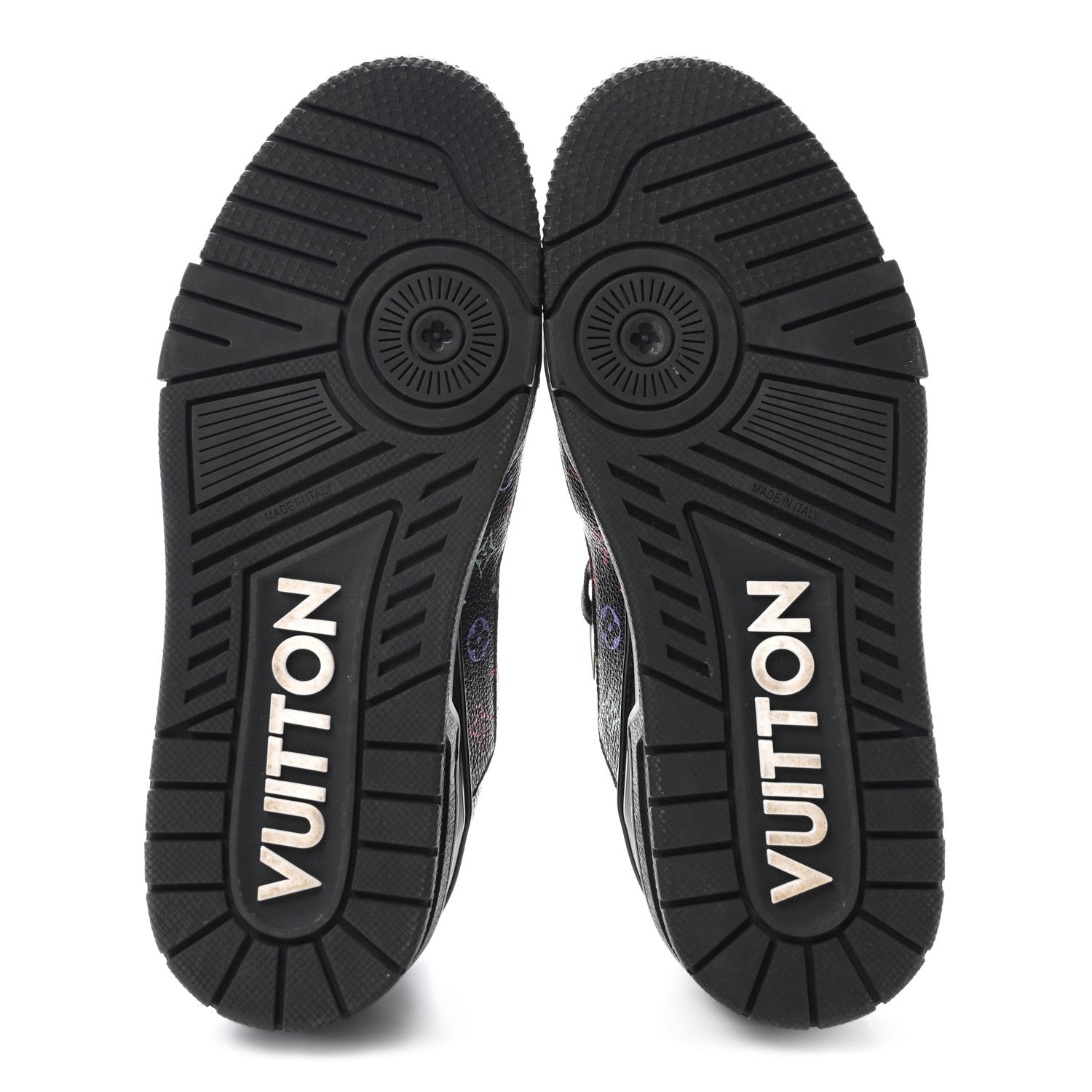 Louis Vuitton LV X TM Calfskin Monogram Multicolor Womens LV Trainer Sneakers 37.5 Black 6 of 10