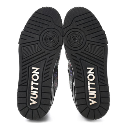 Louis Vuitton LV X TM Calfskin Monogram Multicolor Womens LV Trainer Sneakers 37.5 Black 6 of 10