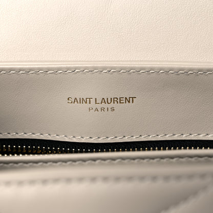 Saint Laurent Calfskin Y Quilted Monogram Toy Loulou Crossbody Bag Crema Soft 6 of 13