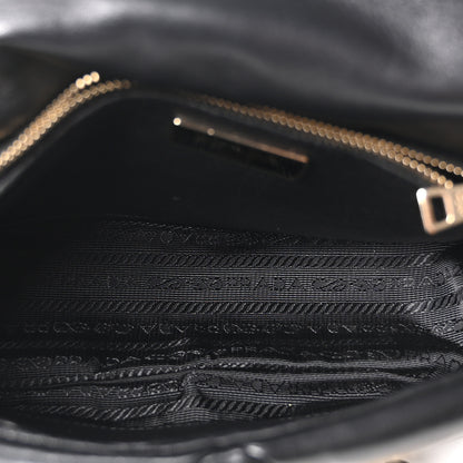 Prada Nappa Re-Nylon Triangle Quilted Patchwork System Flap Shoulder Bag Black 5 of 10