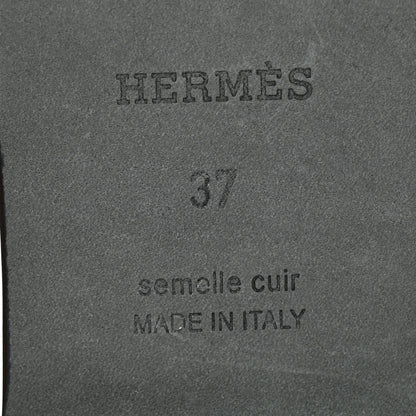 Hermes Toile H Oran Fringe Sandals 37 Prunoir 8 of 9