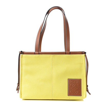 Loewe Canvas Calfskin Cushion Tote Yellow 1 of 10