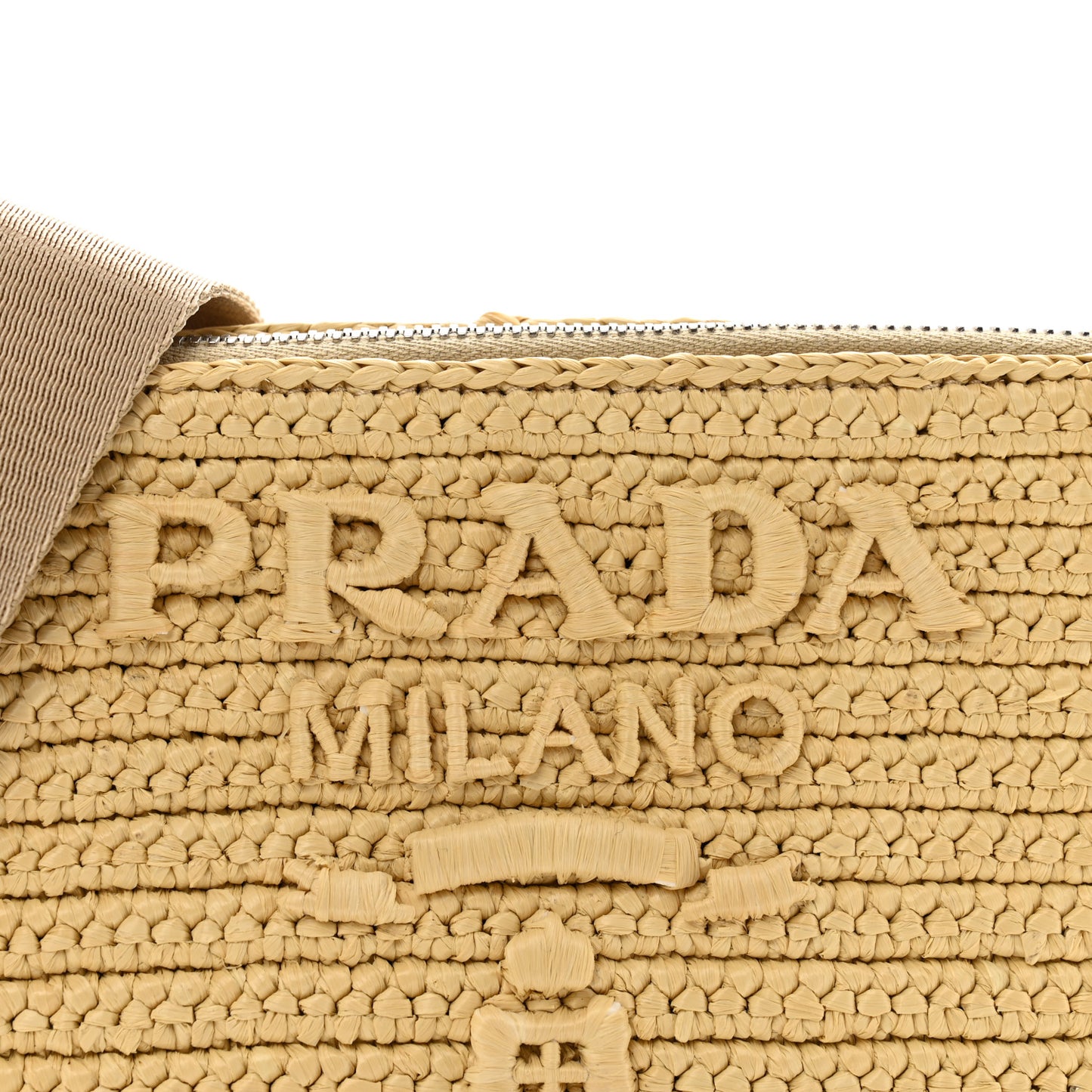 Yarn Raffia Effect Crochet Brique Crossbody Bag Natural