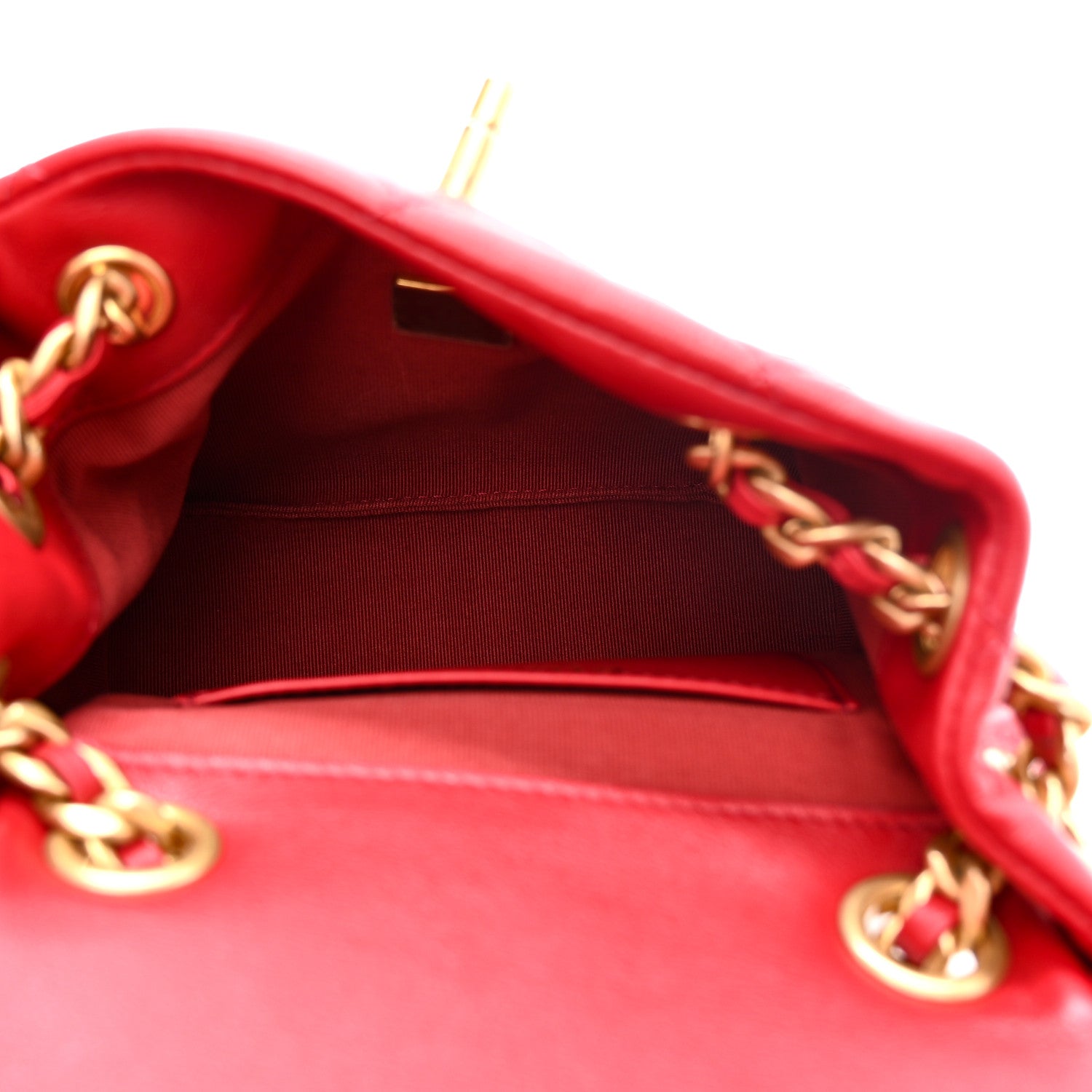 Chanel Calfskin Quilted Small Charms Backpack Red 1810618 – FASHIONPHILE