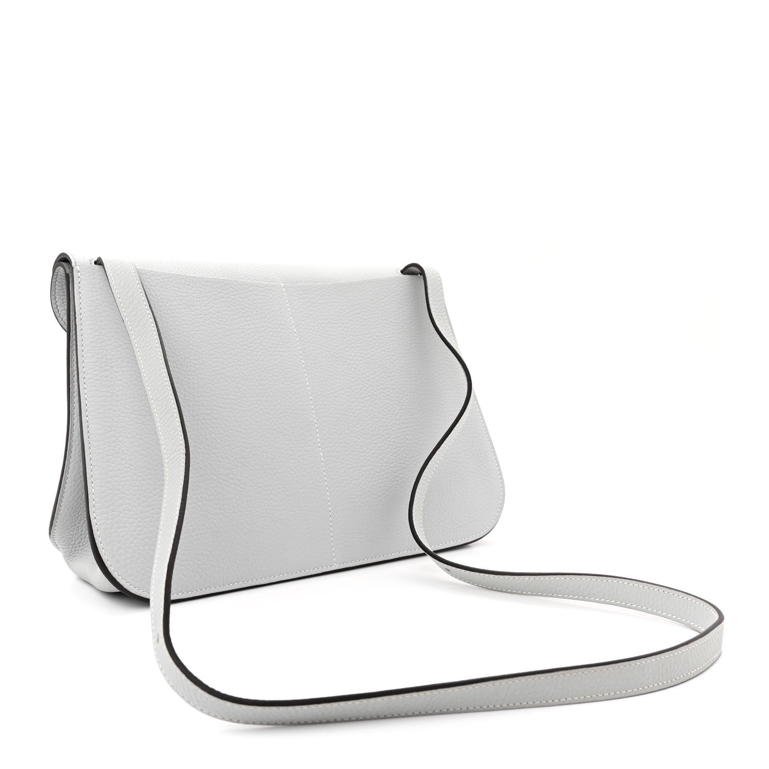 Hermes Taurillon Clemence Halzan 31 GM Gris Perle 3 of 12