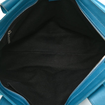 Burberry Suede Classic Check Shoulder Bag Blue 5 of 24