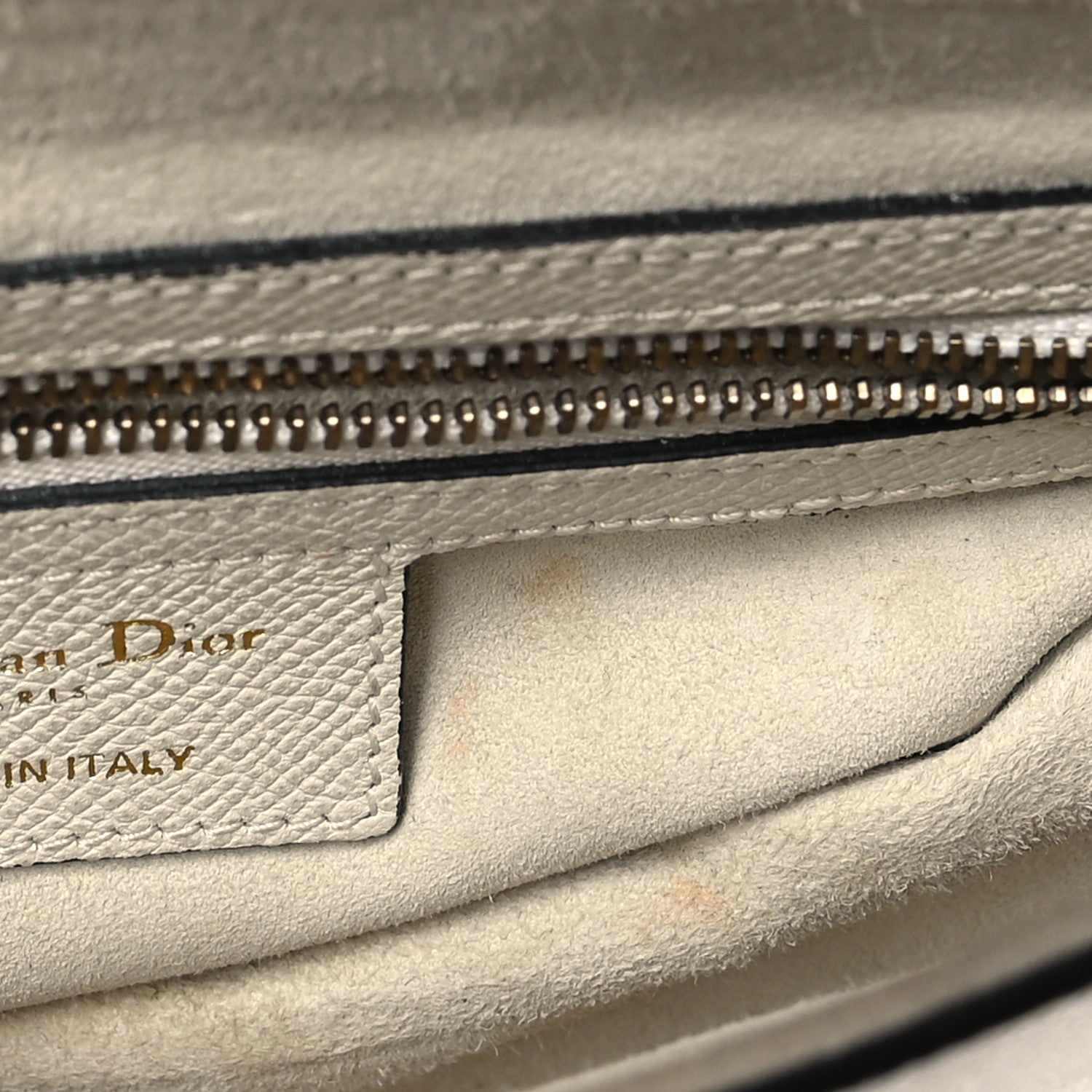 Christian Dior Grained Calfskin Saddle Bag White 10 of 11