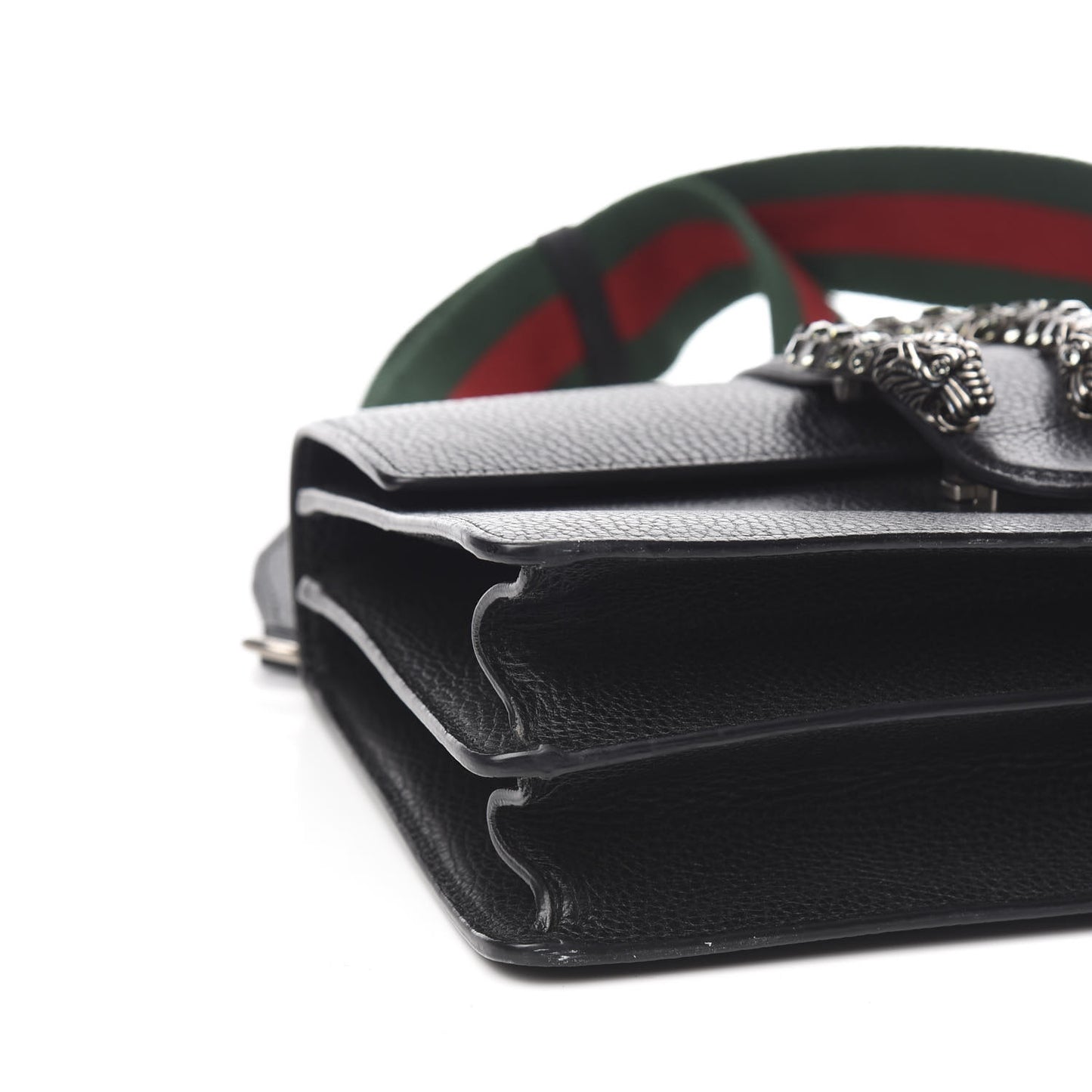 Dollar Calfskin Crystal Web Medium Dionysus Bamboo Top Handle Bag Black Black Diamond