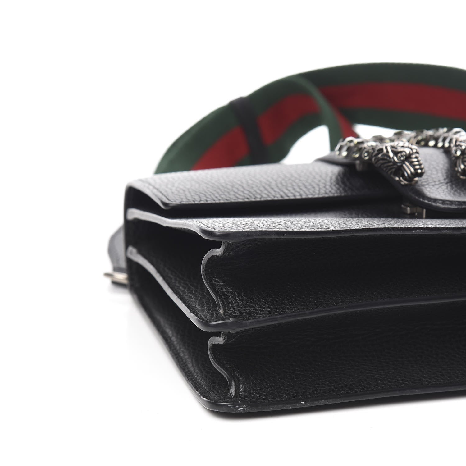 Gucci Dollar Calfskin Crystal Web Medium Dionysus Bamboo Top Handle Bag Black Black Diamond 8 of 10