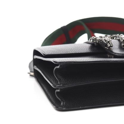 Gucci Dollar Calfskin Crystal Web Medium Dionysus Bamboo Top Handle Bag Black Black Diamond 8 of 10