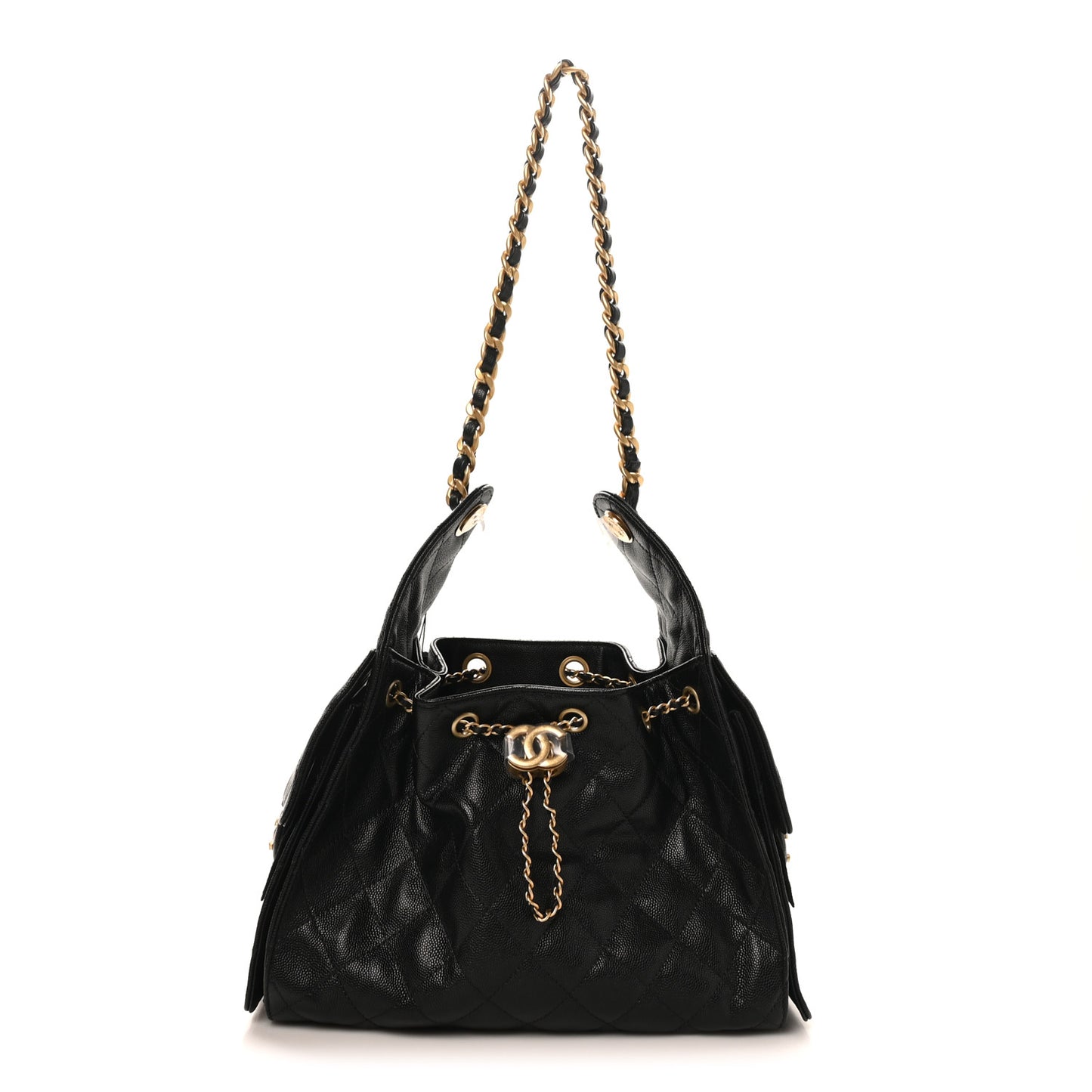 Caviar Quilted Small Chanel 25 Handbag Black