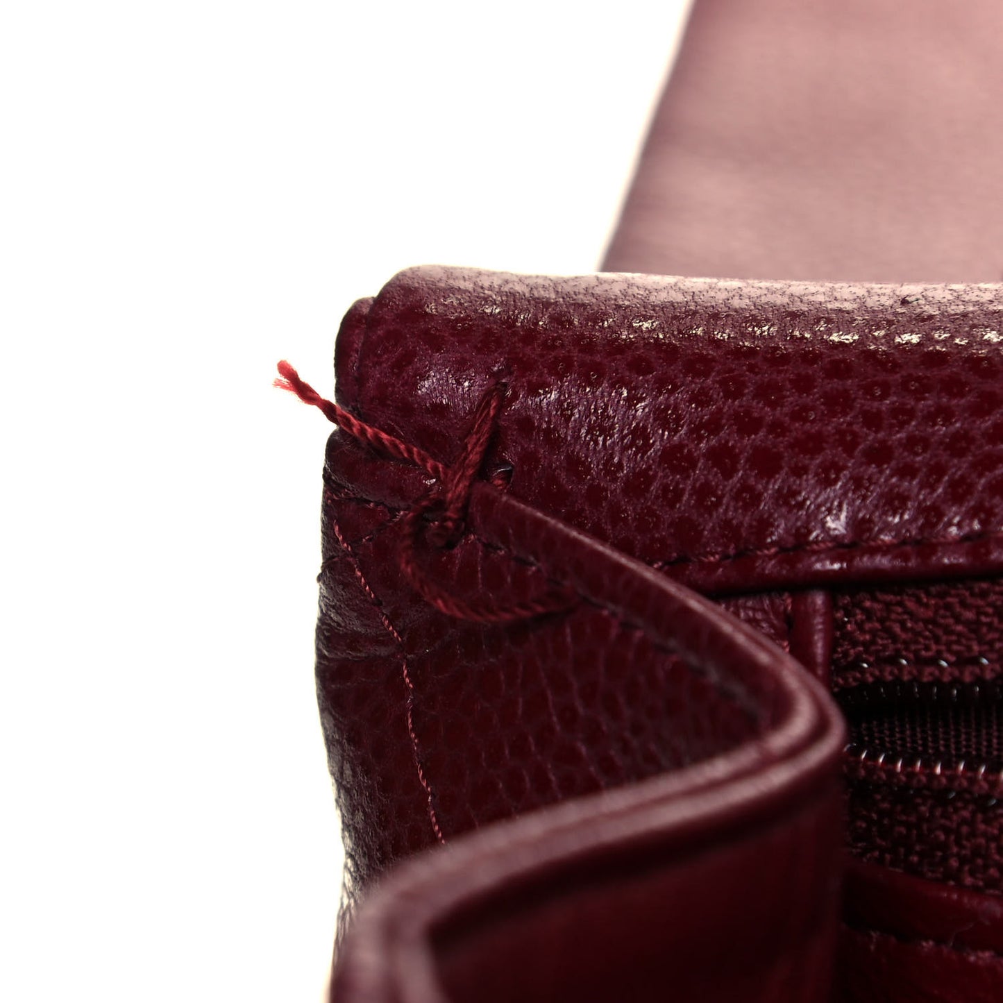 Caviar Quilted Maxi Single Flap Dark Red