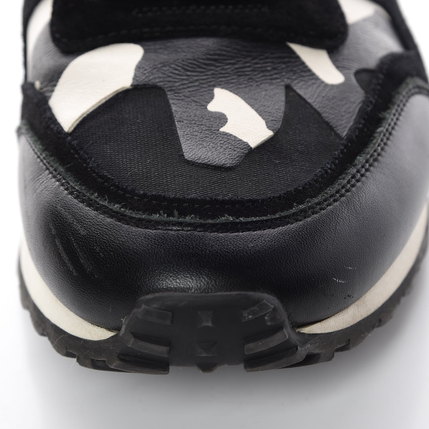 Valentino Garavani Nappa Suede Camouflage Mens Rockrunner Sneakers 44 Black White 13 of 18