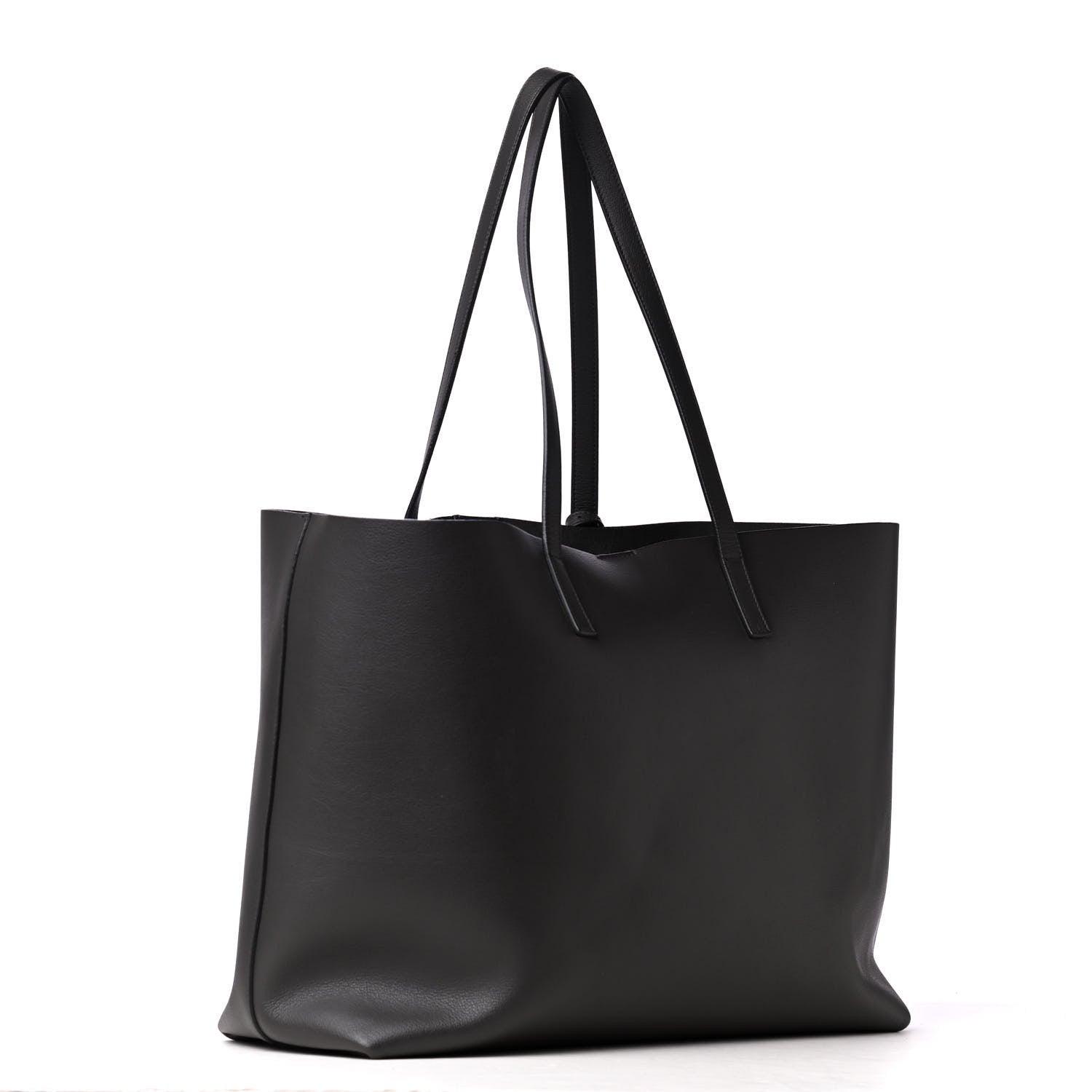 Saint Laurent Calfskin Large Shopping Tote Coal 3 of 5