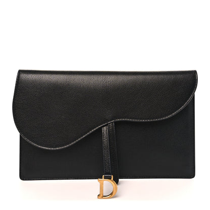 Christian Dior Goatskin Saddle Pouch Black 1 of 8