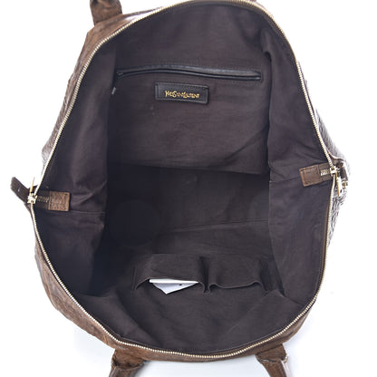 Saint Laurent Pebbled Lambskin Medium Easy Sac Brown 5 of 20