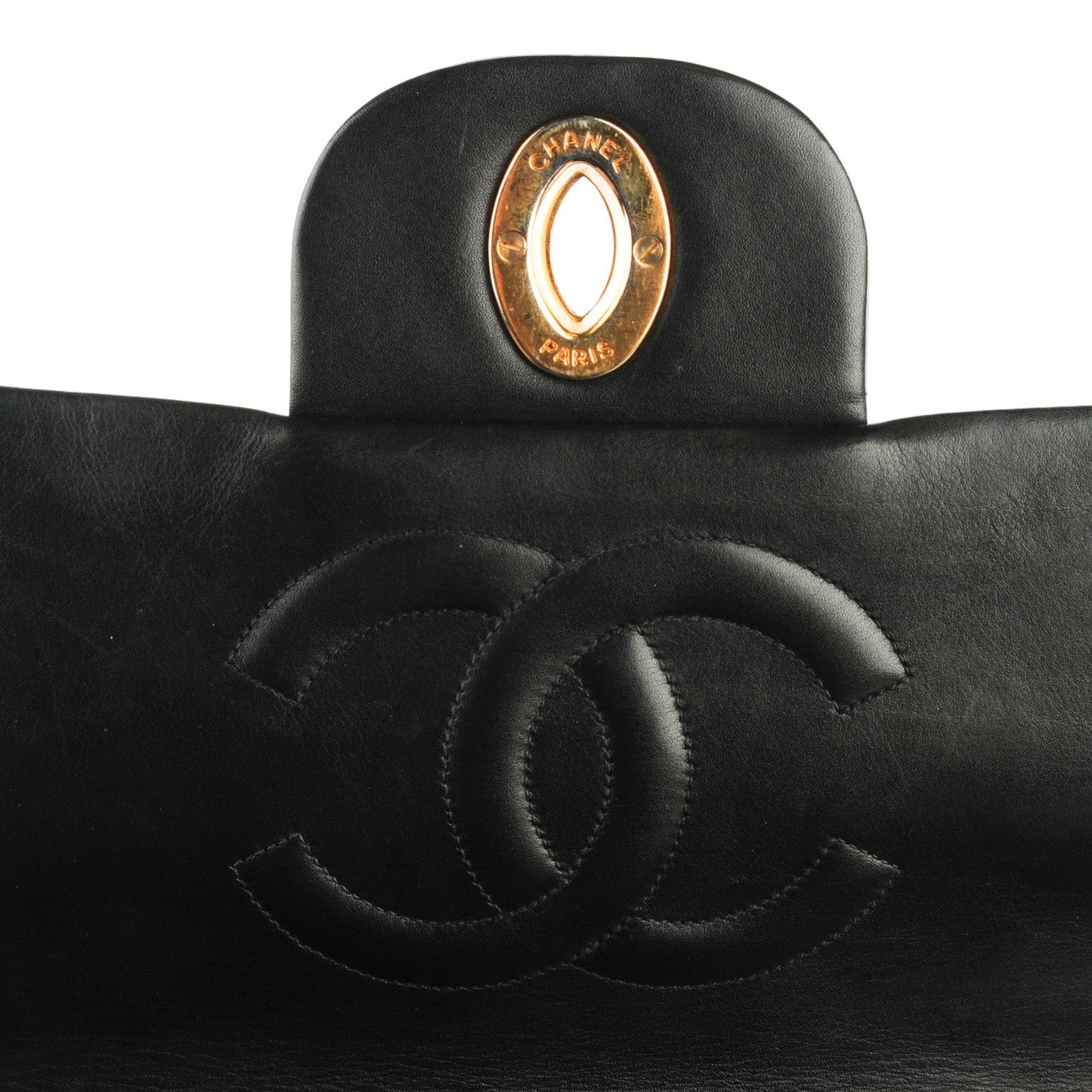 Chanel Lambskin Quilted XL Jumbo Single Flap Black 2 of 10