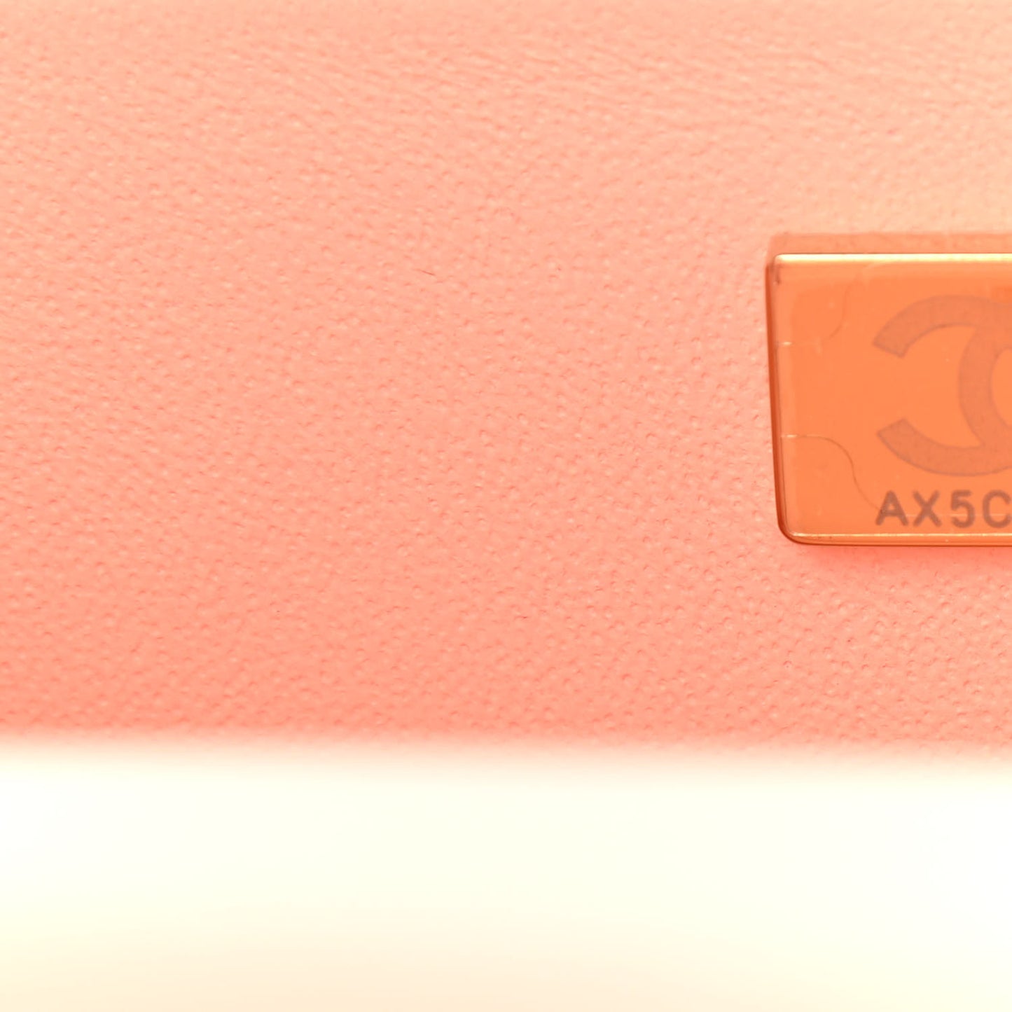 Lambskin Quilted Mini Rectangular Flap Light Orange