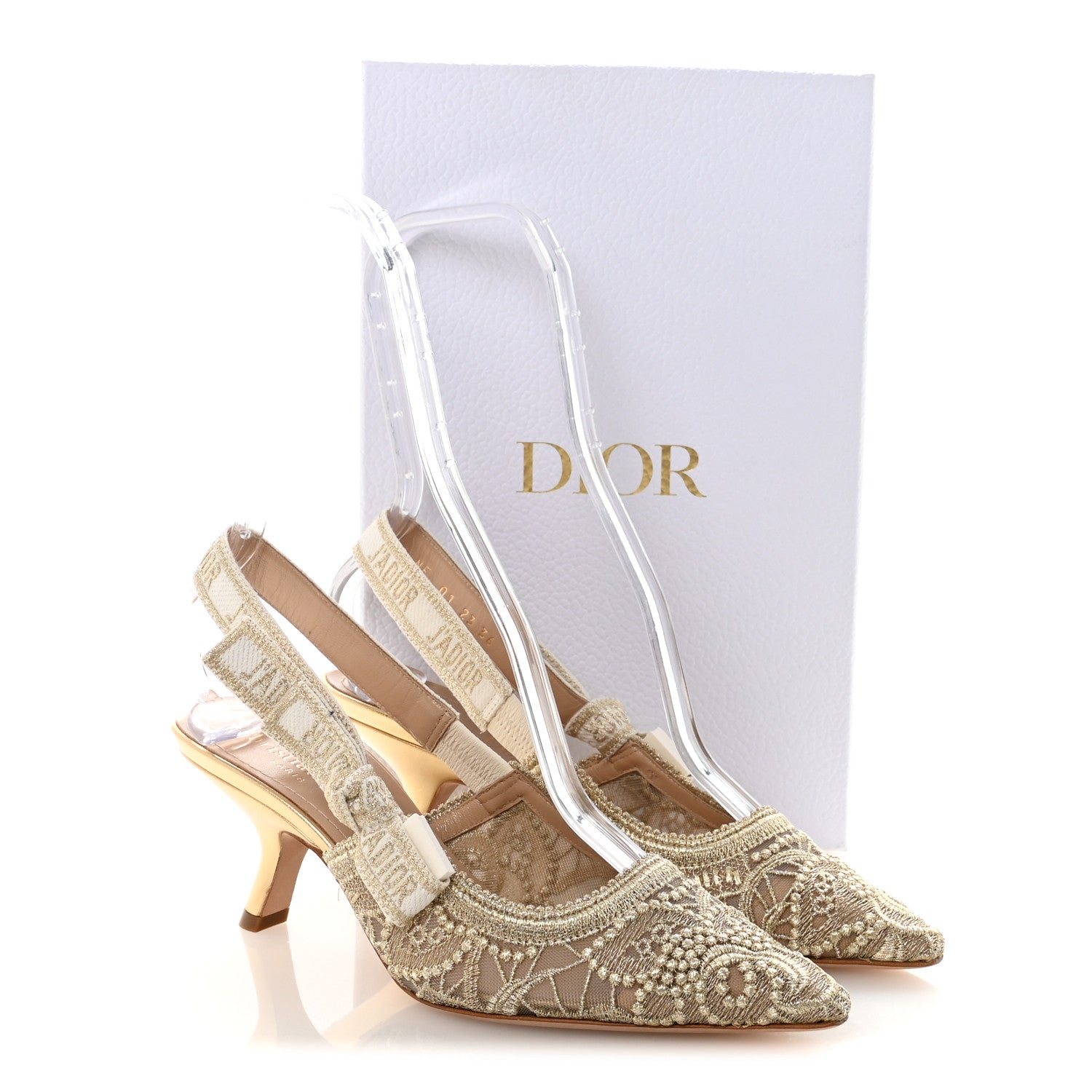 Christian Dior Transparent Metallic Embroidered Mesh Macrame