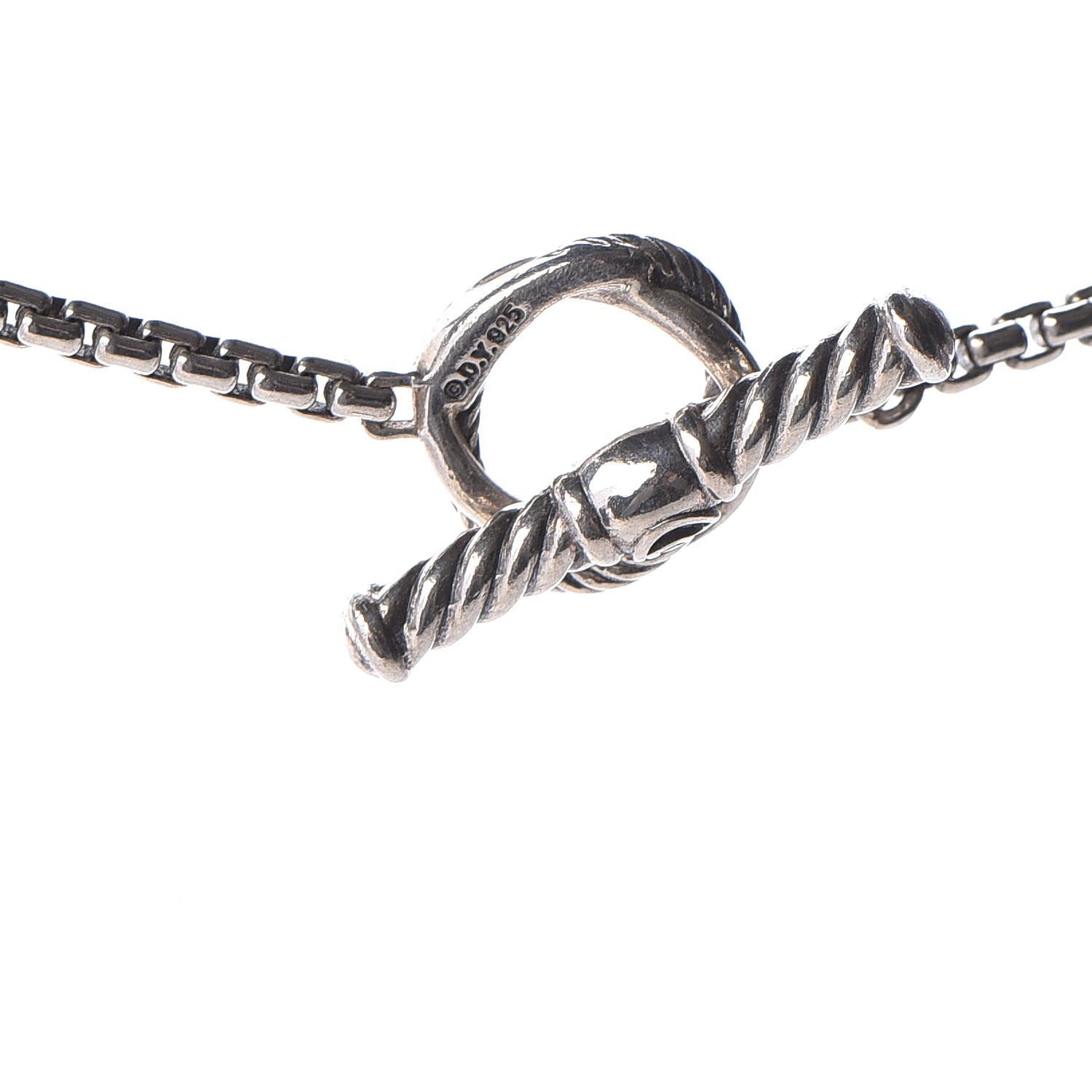 David Yurman Sterling Silver Pearl Infinity Station Chain Necklace 5 of 8
