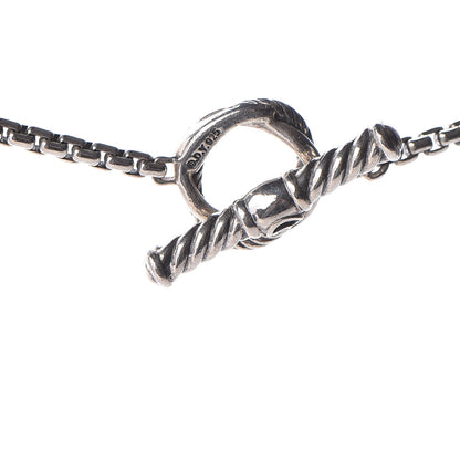 David Yurman Sterling Silver Pearl Infinity Station Chain Necklace 5 of 8