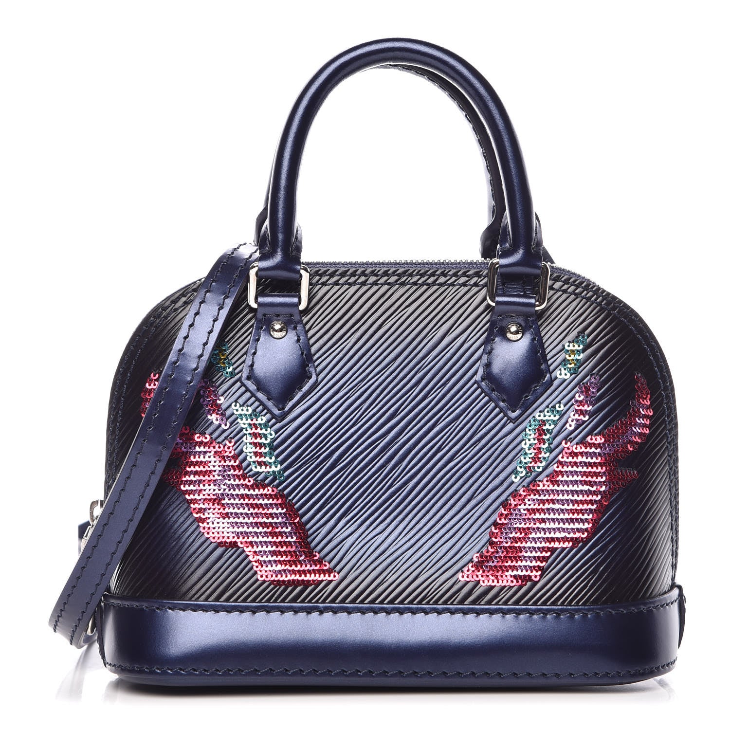 Louis Vuitton Epi Sequins Flame Alma Nano Blue Nuit 1 of 12