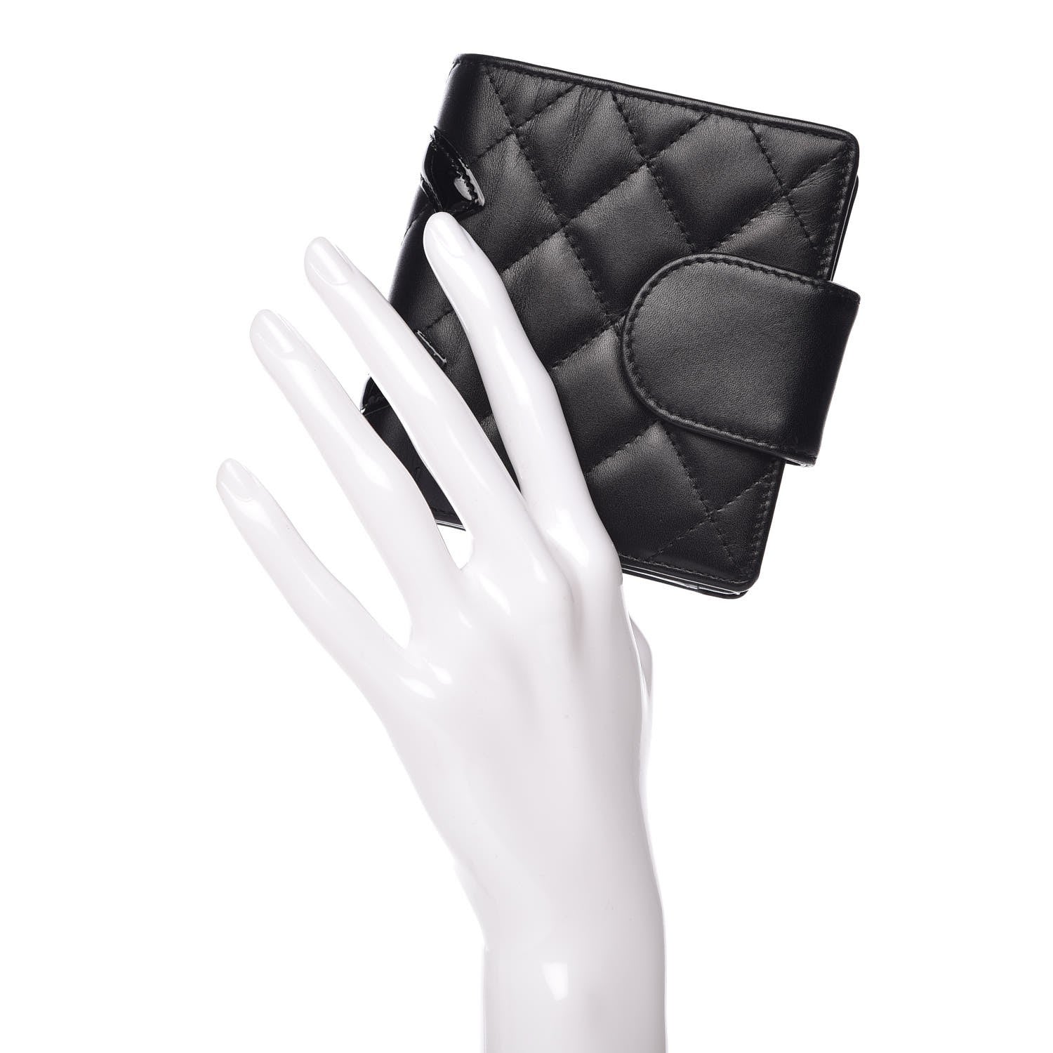 Chanel Calfskin Quilted Cambon Bi-Fold Wallet Black 2 of 7